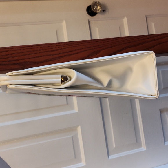 Vintage Needle Point Floral Purse, White - Picture 7 of 14